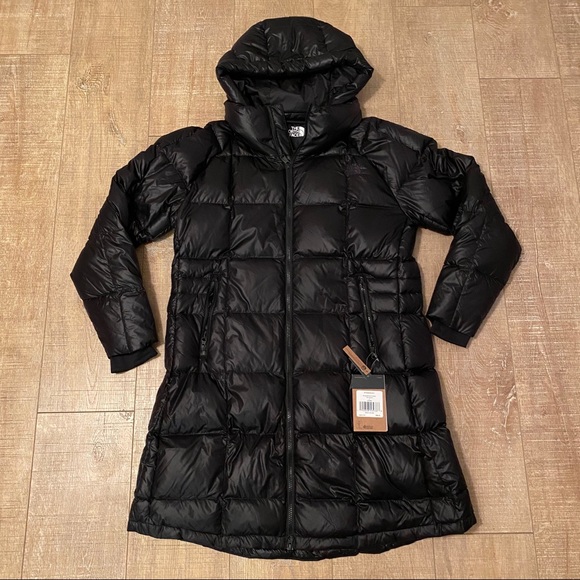 North face acropolis down parka jacket large black